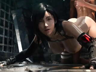 Tifa thicc final fantasy 7 remake in the dungeon